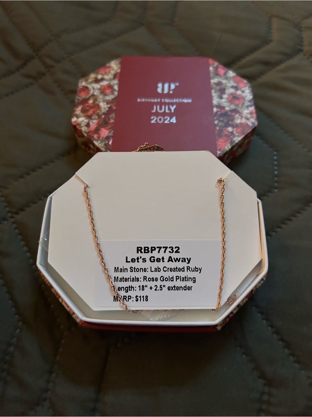 Bomb Party | July 2024 | Let’s Get Away | Ruby | Rose Gold | NIB - Picture 2 of 2